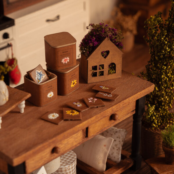 Caja de semillas de flores