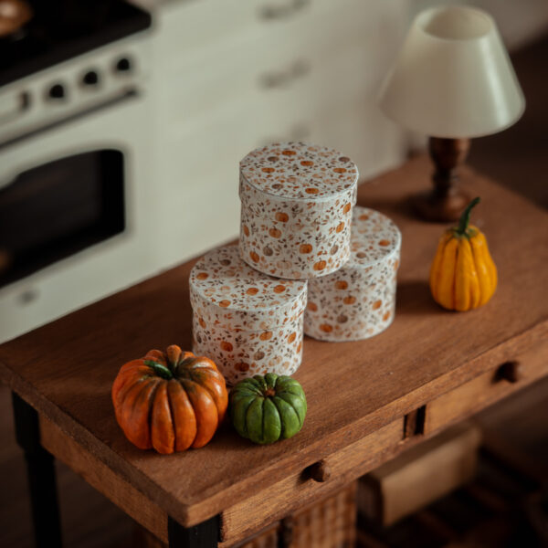 Caja cilíndrica otoñal