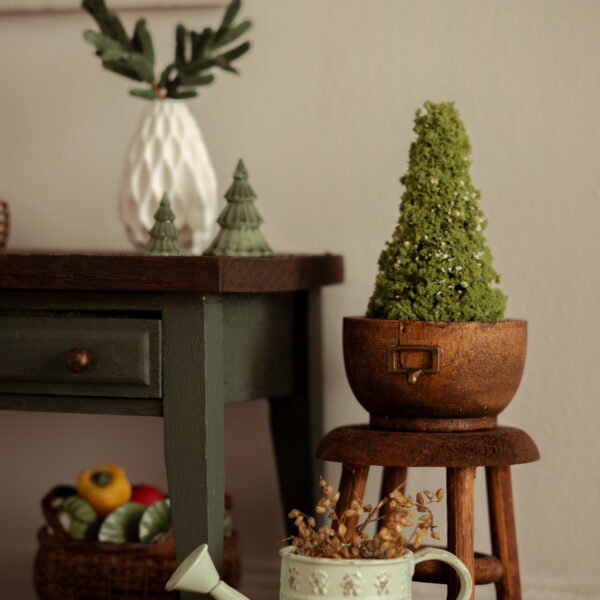 Abeto en tiesto redondo