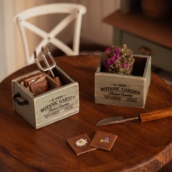 Caja vintage de estilo granero