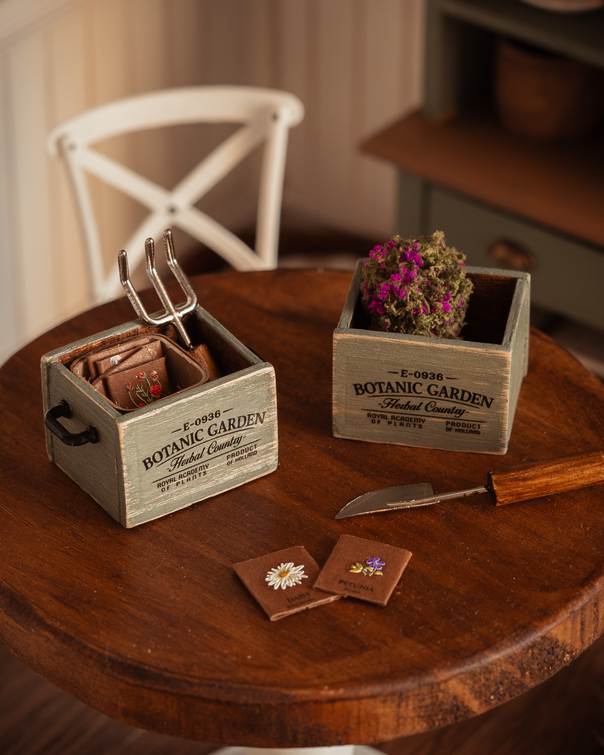 Caja vintage de estilo granero