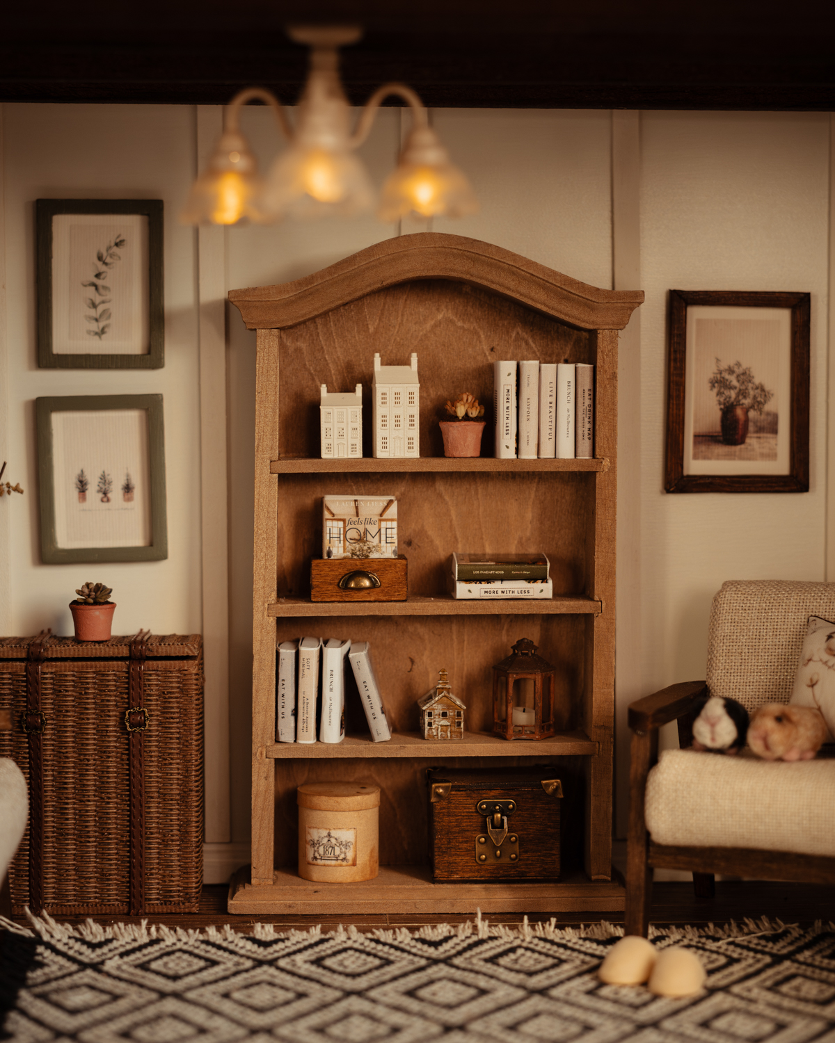 Cajón de madera con libros de farmhouse - Imagen 4