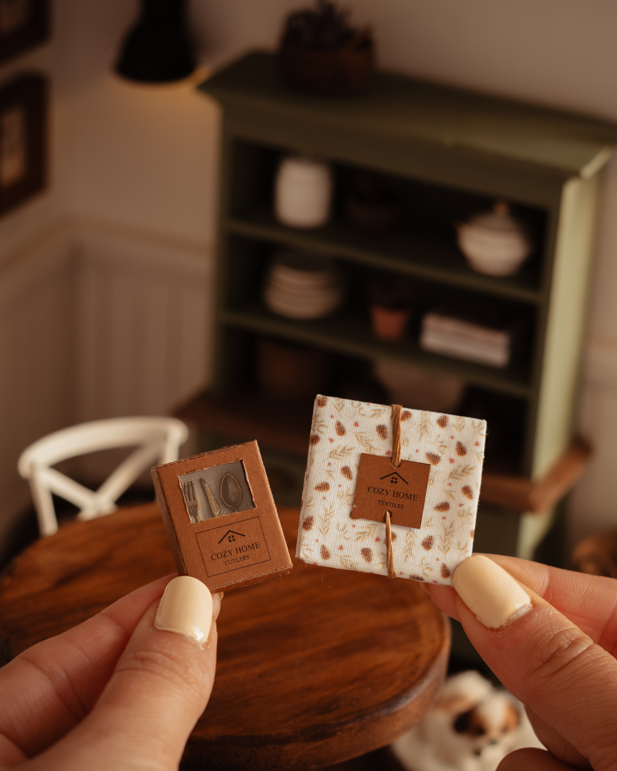 Cesta lote: mantel, cubiertos y decoración - Imagen 4