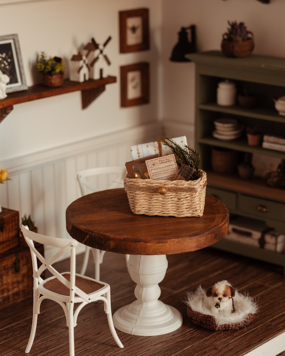 Cesta lote: mantel, cubiertos y decoración - Imagen 5